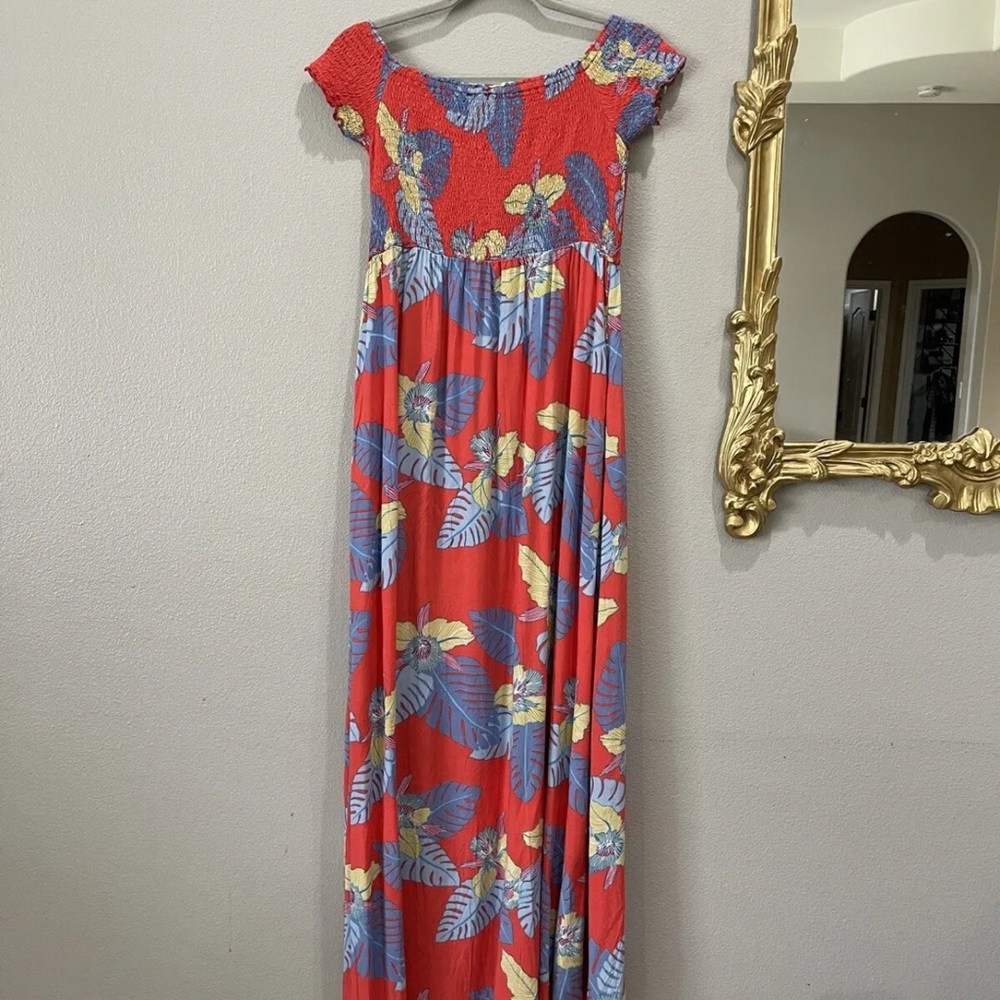 Lulu's Patsy Red Floral Leaf Dress, size XL - Picture 8 of 8